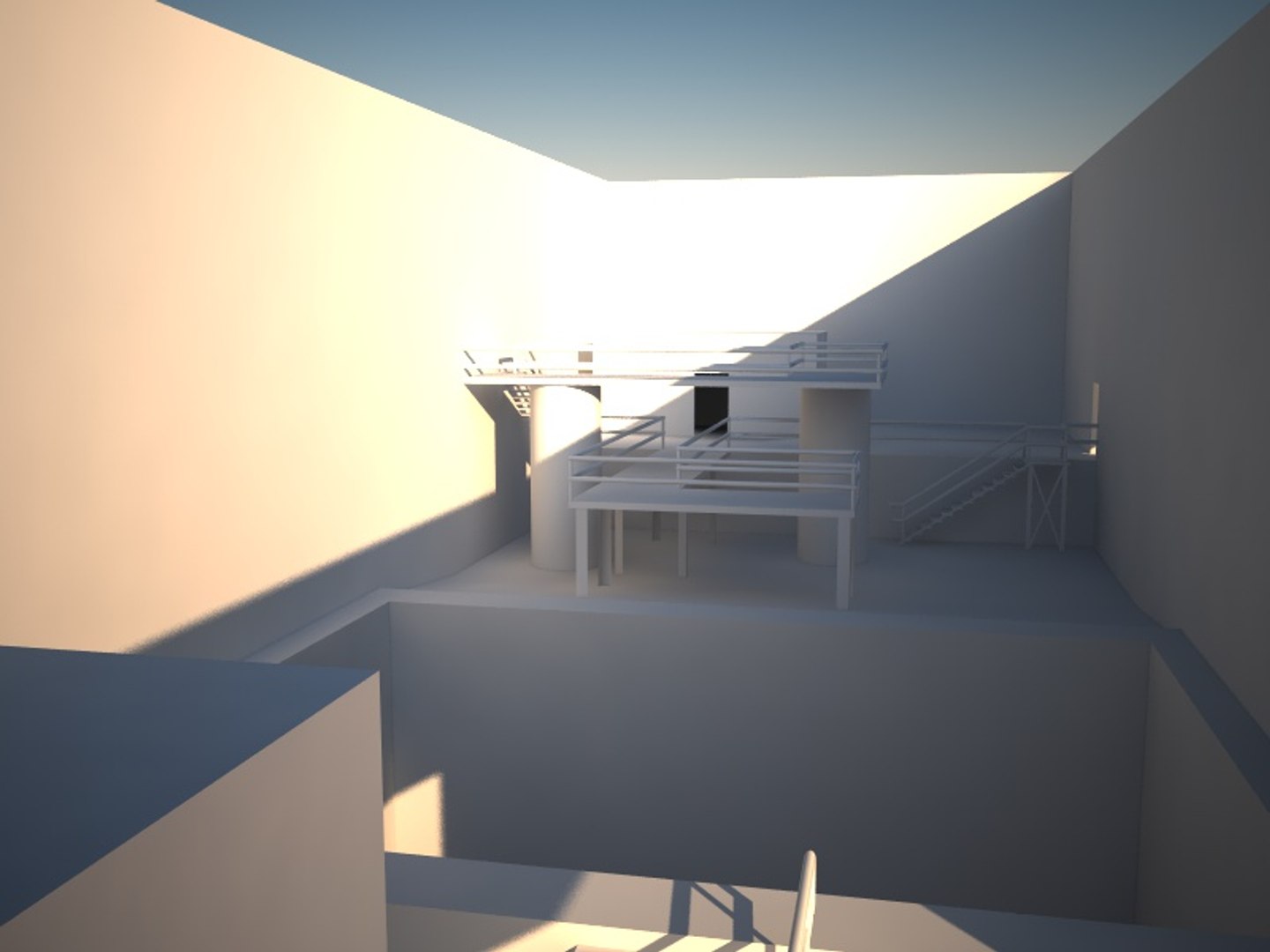 free warehouse vrayforc4d 3d model