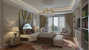 3D Bedroom 07 model