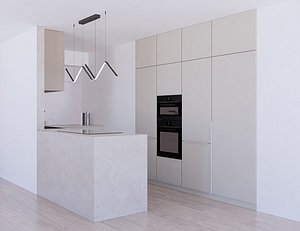 Modern Kitchen Created in Revit 10 model