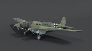 3D heinkel 111 h wwii model