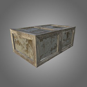 Wooden Crate Low-Poly