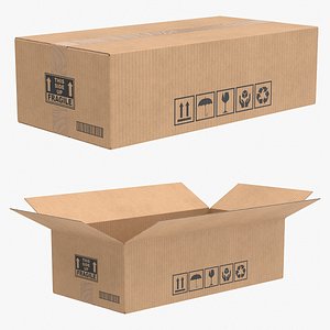 Cardboard Box 6 V1 Collection 3D model