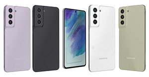 Samsung Galaxy S21 FE 5G All Colors Low Poly 3D model