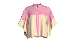 Girls Ruffled Sleeve Jacket 3D model