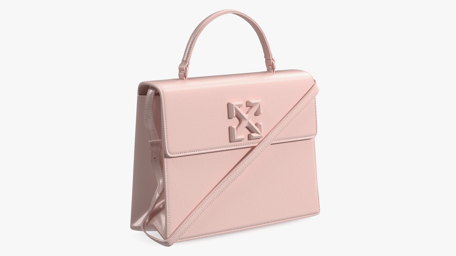 Handbag Off White Pink 3D model preview