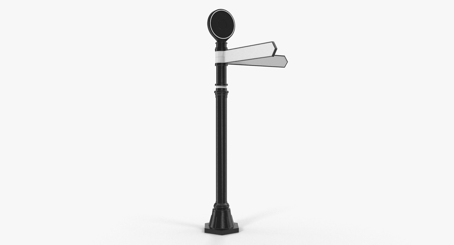Blank Signpost 3D model preview
