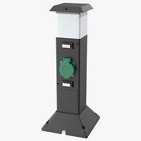 Garden Energy Column with 2 Socket and 4 Switches