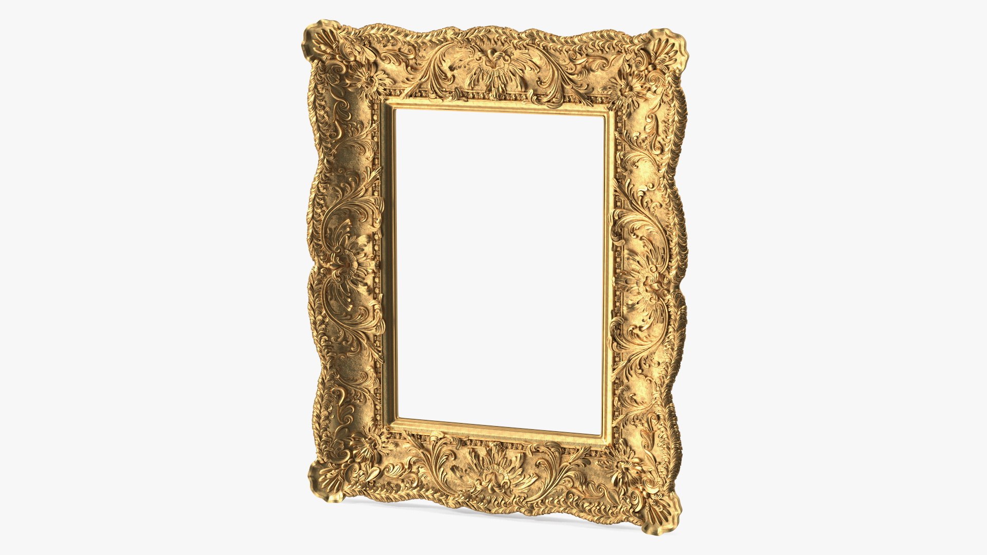 Ornate Baroque Picture Frame 3D model preview