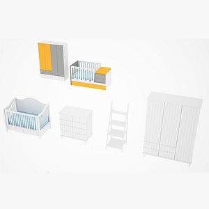 babyroom furniture 3D model