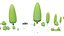 3D model 3D Cartoon Tree Pack Set