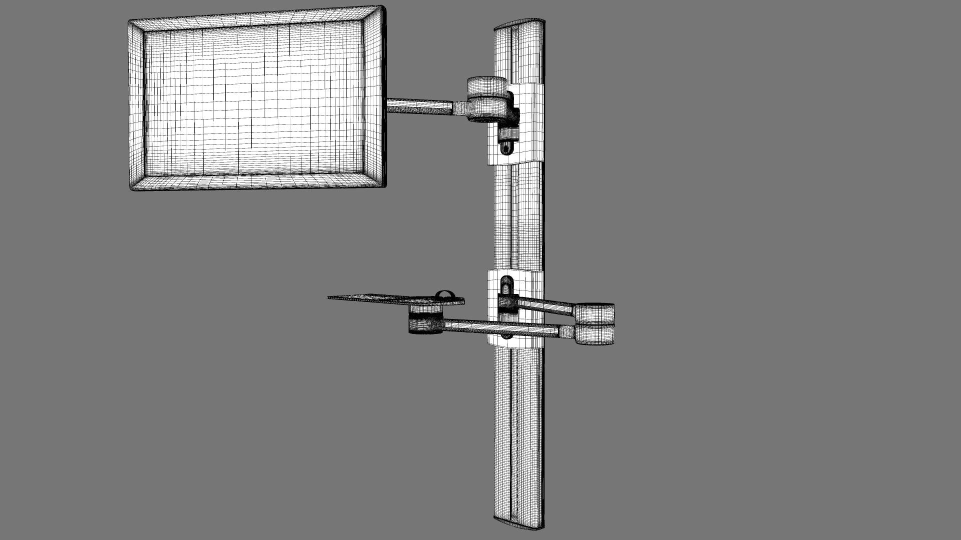 3d Model Wall-mounted Monitor Mowc218 Mount