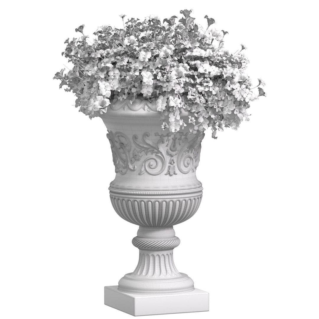 3D White flowers in a classic vase for decorating the facade model https://p.turbosquid.com/ts-thumb/76/XFVTyp/qV/3ddd3/jpg/1691924733/1920x1080/fit_q87/081390da9be6d5fc1690de8778e5bbd270dc2429/3ddd3.jpg