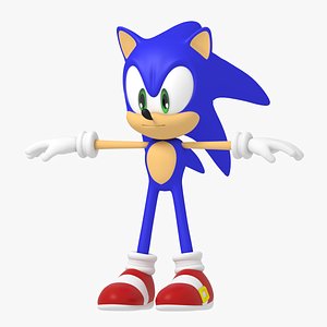 sonic hedgehog character 3D model