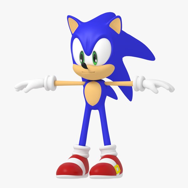 Personagens de Sonic the Hedgehog em ilustrações 3D