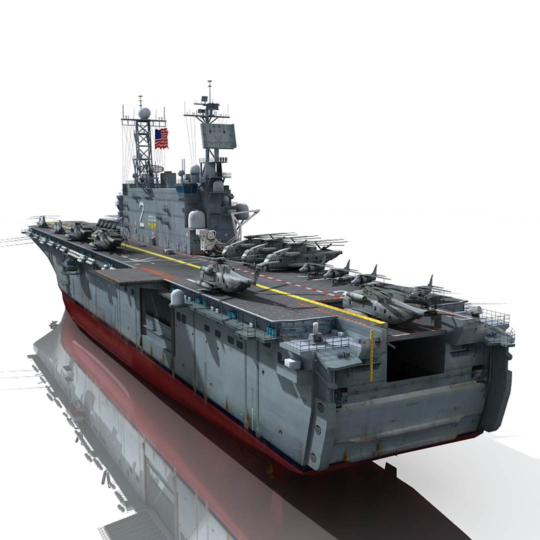 uss tarawa lha 3d model