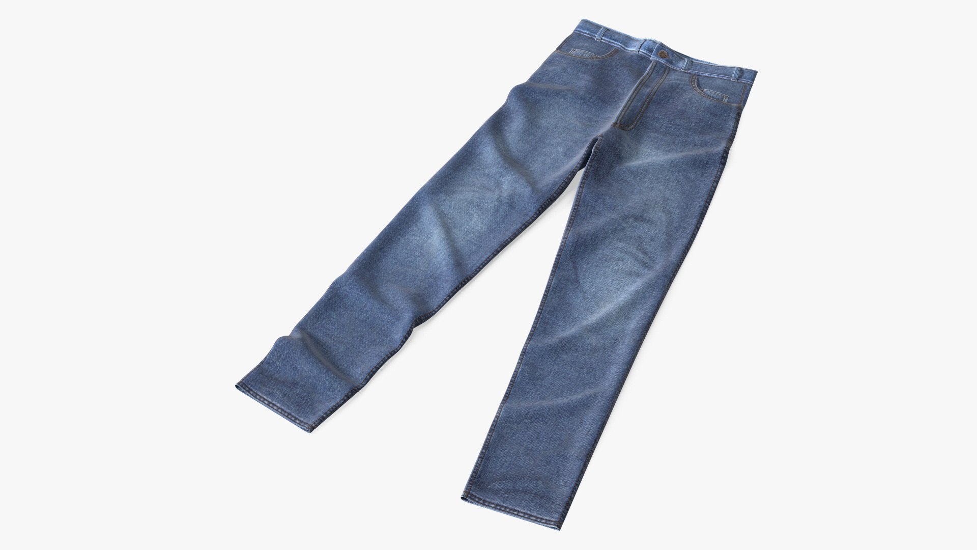 Casual Denim Jeans 3D model preview