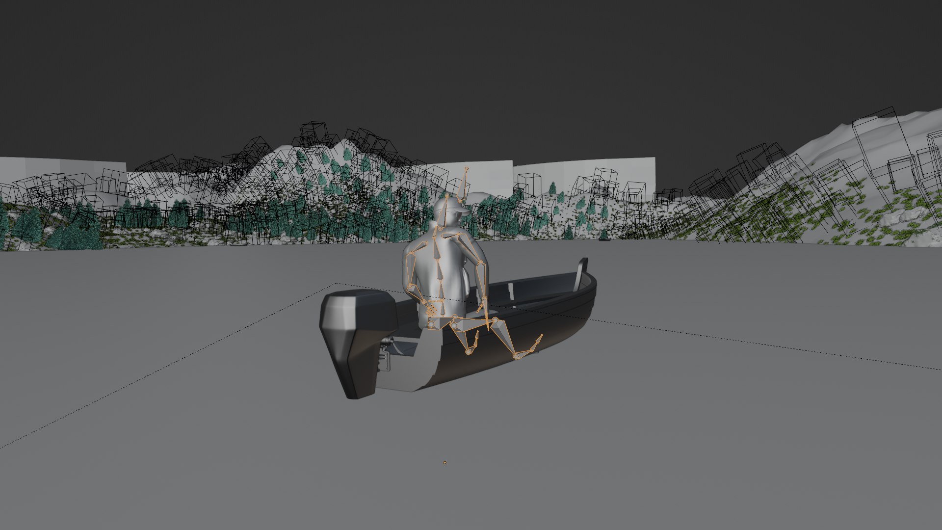3D Lake Mountain Scene - TurboSquid 2185502