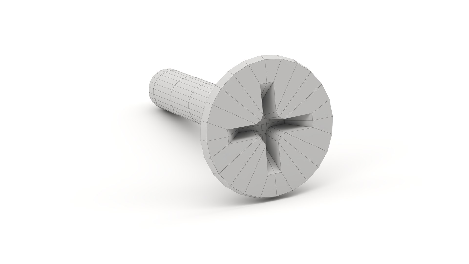Screw - Self Tapping Flat Head Phillips - Game Ready Low Poly 3D https://p.turbosquid.com/ts-thumb/76/pSHt3P/KJ/wireframe3/jpg/1779957199/1920x1080/fit_q87/a6b178a6a4d49c08574d5d76b9b78b61fe02dba0/wireframe3.jpg