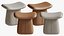 Modern Microfiber Leather Fabric Makeup Stool 3D model