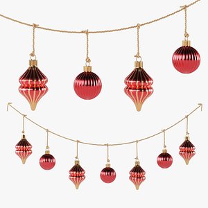 Bauble Garland 3D model