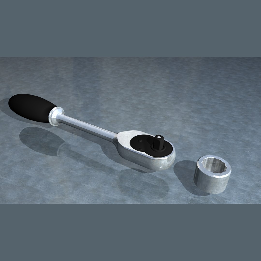 3d Socket Wrench Bolt