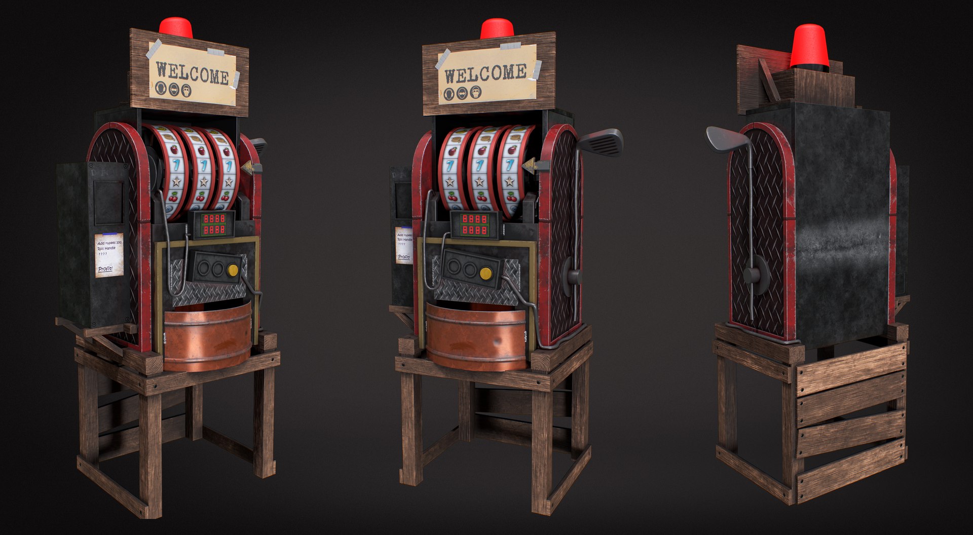 Slot Machine 3D model https://p.turbosquid.com/ts-thumb/76/wgF1XR/Ct/slotmachinefullview/jpg/1764087300/1920x1080/fit_q87/98bad7338e2e094a18c96ae4aa79378187e1bf4a/slotmachinefullview.jpg