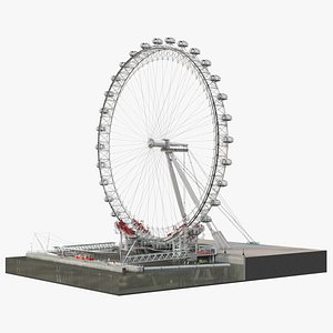 3D london eye millennium wheel model