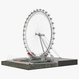 London Eye Millennium Wheel Rigged