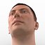 Male Head with Hair Rigged Modèle 3D