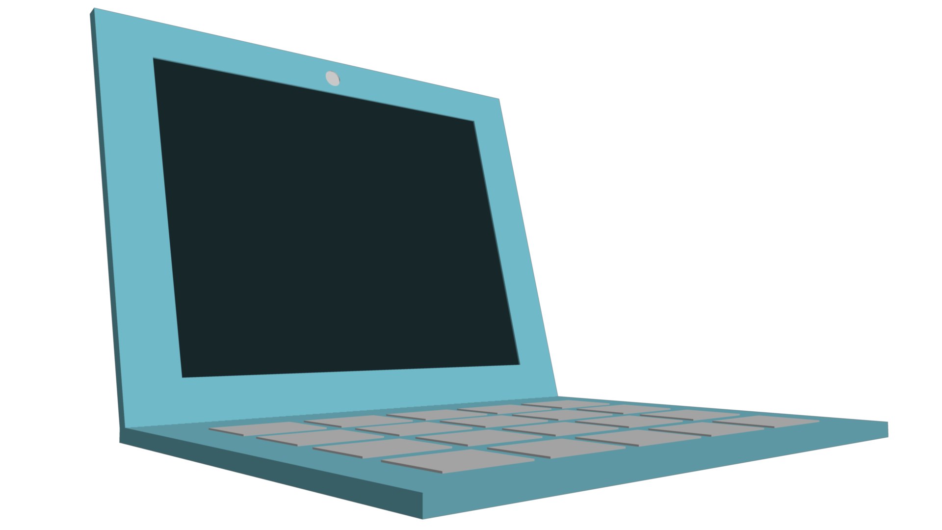 stylized laptop computer 3d model