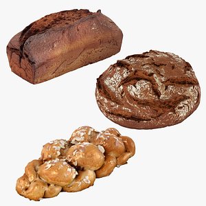 3d model loafs bread