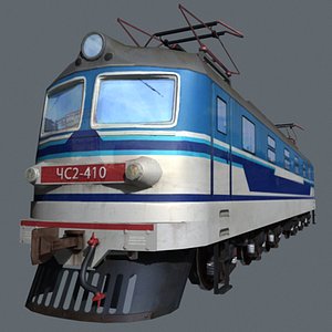 3d low-poly train model