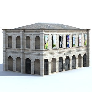 building exterior modeled 3d max