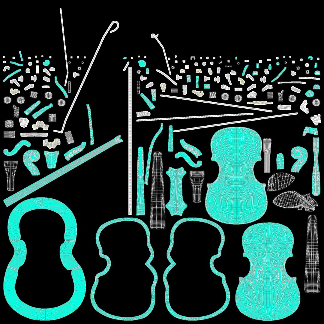 Violin Viola Instruments Model - TurboSquid 1492428