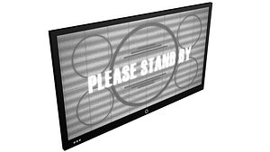 wall tv screen 3d obj