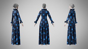 Dress 29 Midnight Petal v2 3D