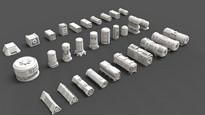 3D scifi props model