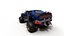 Carro AvengerDoom de baixo poli com textura 4K PBR