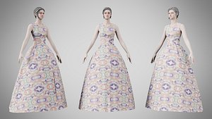 Dress 32 Gradient Wave Pattern