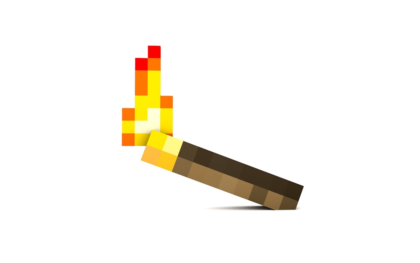 Minecraft Torch Rig 3d C4d