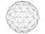 Wireframe Shape Geometric Sphere Cut Diamond