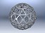 Wireframe Shape Geometric Sphere Cut Diamond