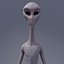 3D Tall Grey Alien model