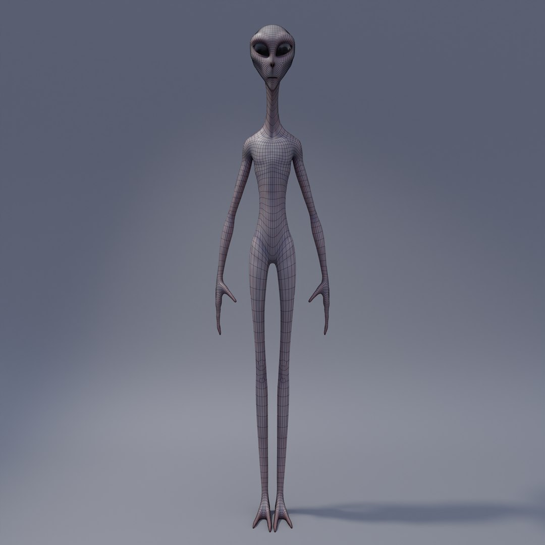 3D Tall Grey Alien Model - TurboSquid 2077765