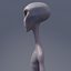 3D Tall Grey Alien model