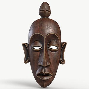 African Mask 008 Textured