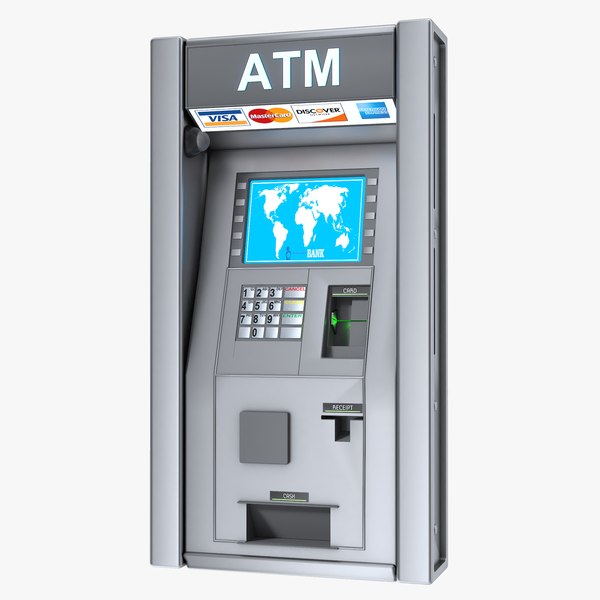 은행 ATM 현금 인출기 3D 모델 - TurboSquid 2278832