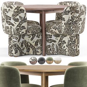 3D Kesse Chair and ZIGZAG TABLE ROUND model