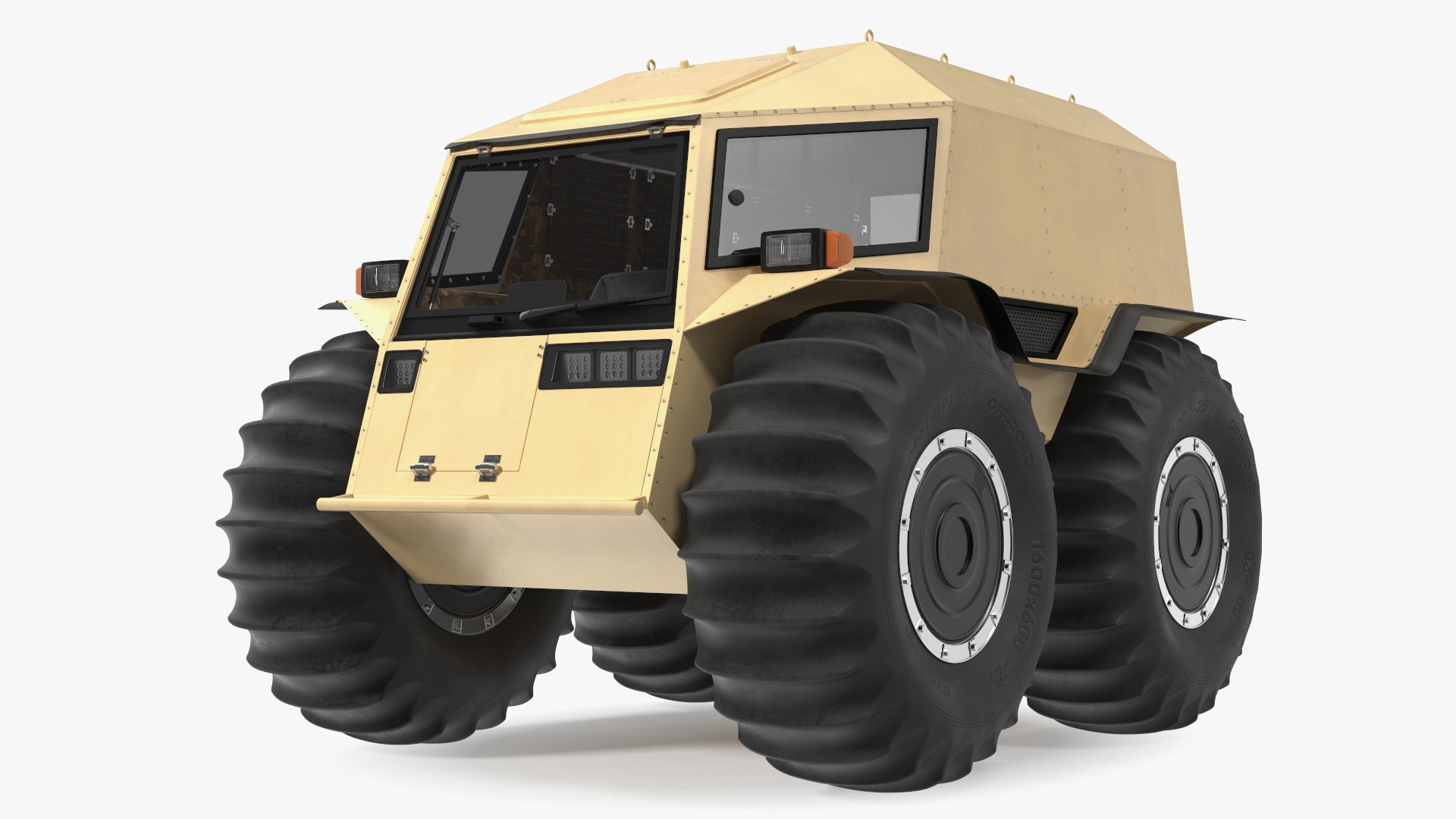 Amphibious ATV Rigged 3D model preview