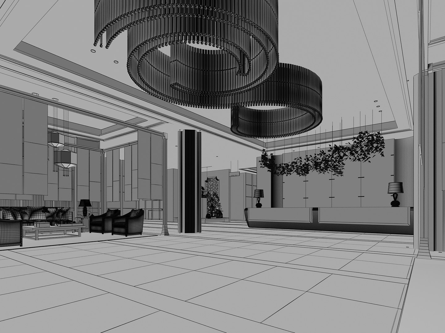 Hotel Lobby 3 3D Model - TurboSquid 2358704